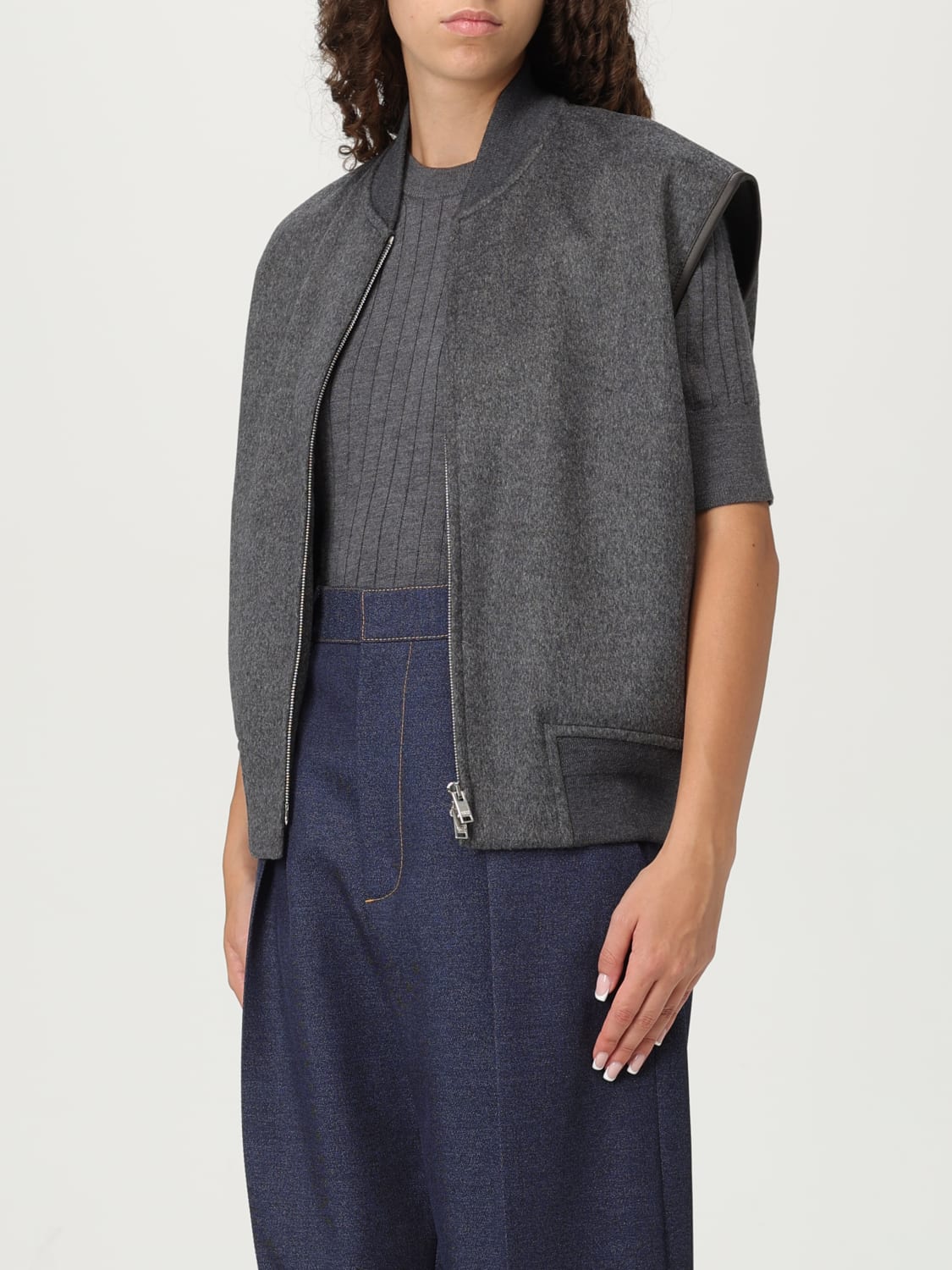 BOTTEGA VENETA CHALECO: Chaqueta mujer Bottega Veneta, Negro - Img 4