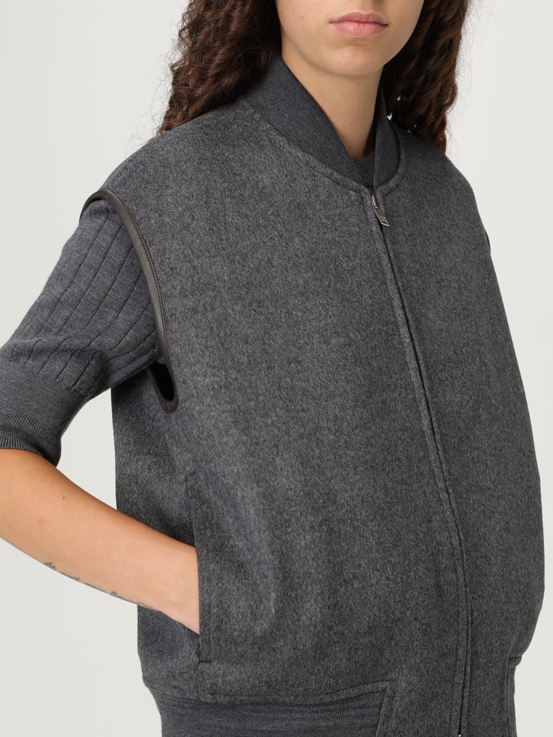 BOTTEGA VENETA CHALECO: Chaqueta mujer Bottega Veneta, Negro - Img 5