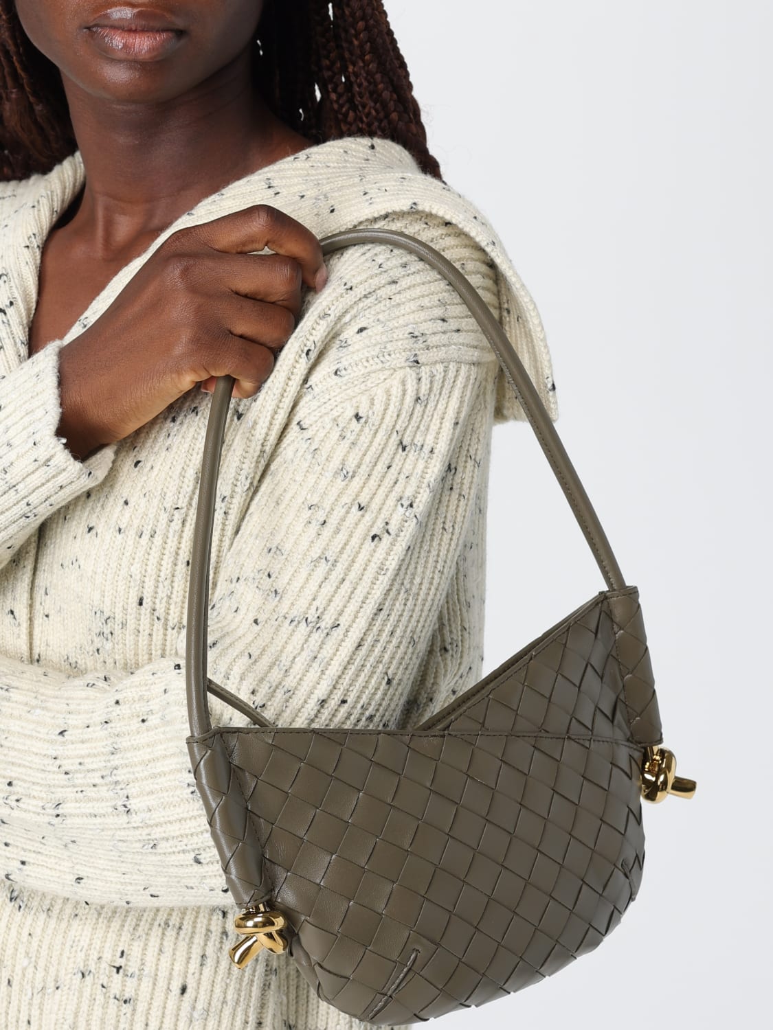 BOTTEGA VENETA SHOULDER BAG: Shoulder bag woman Bottega Veneta, Olive - Img 2