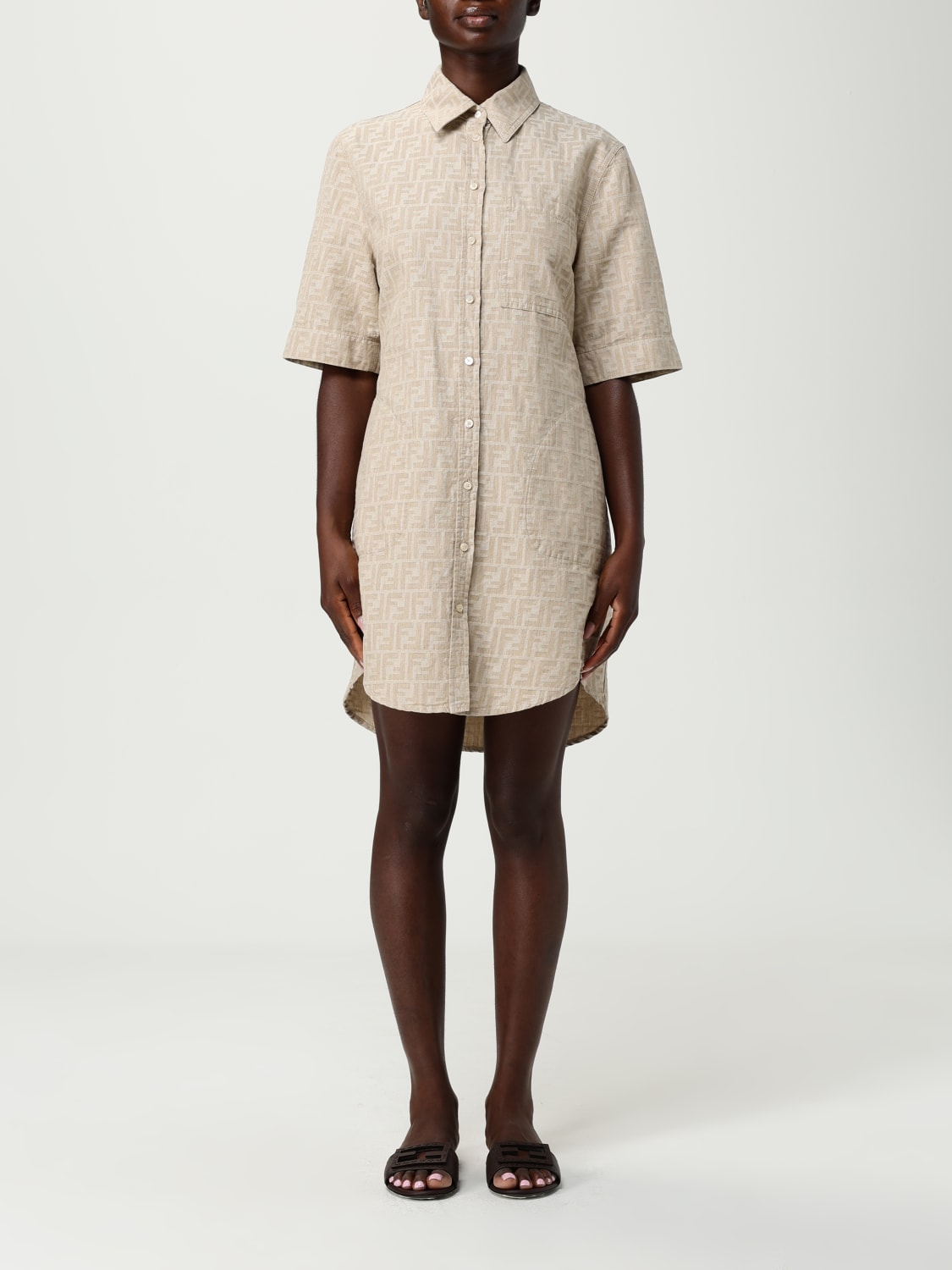 FENDI DRESS: Dress woman Fendi, Cream - Img 1