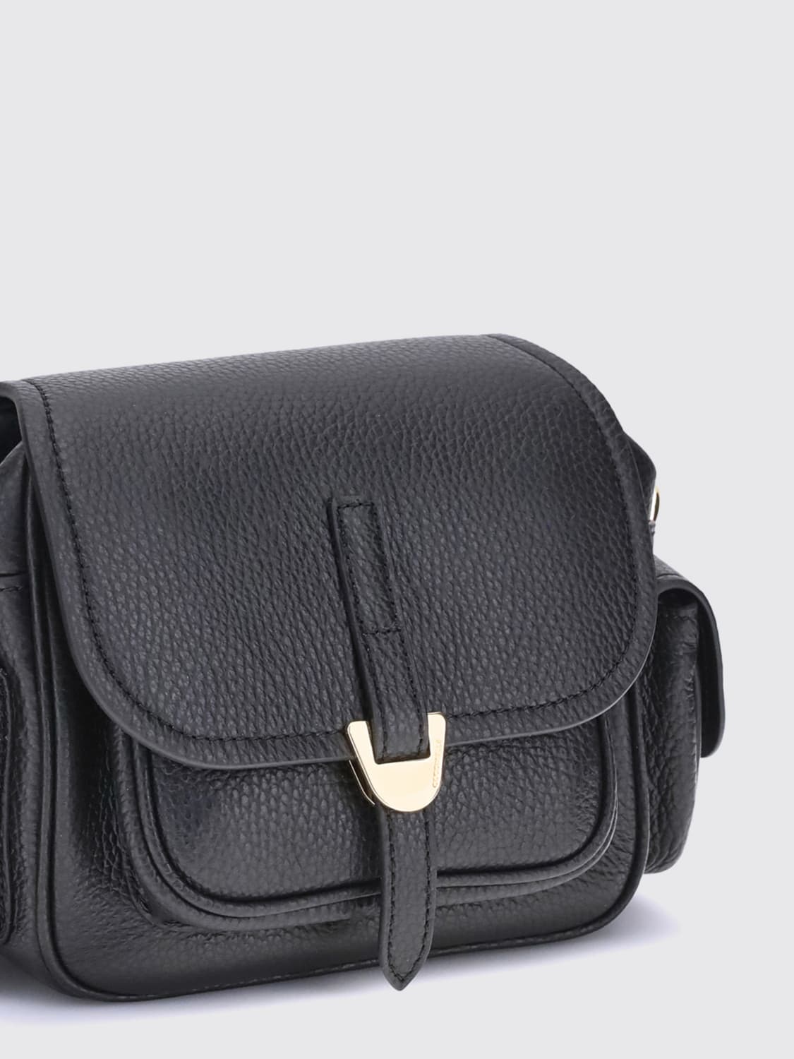 COCCINELLE BORSA MINI: Borsa Campus Coccinelle in pelle a grana , Nero - Img 3