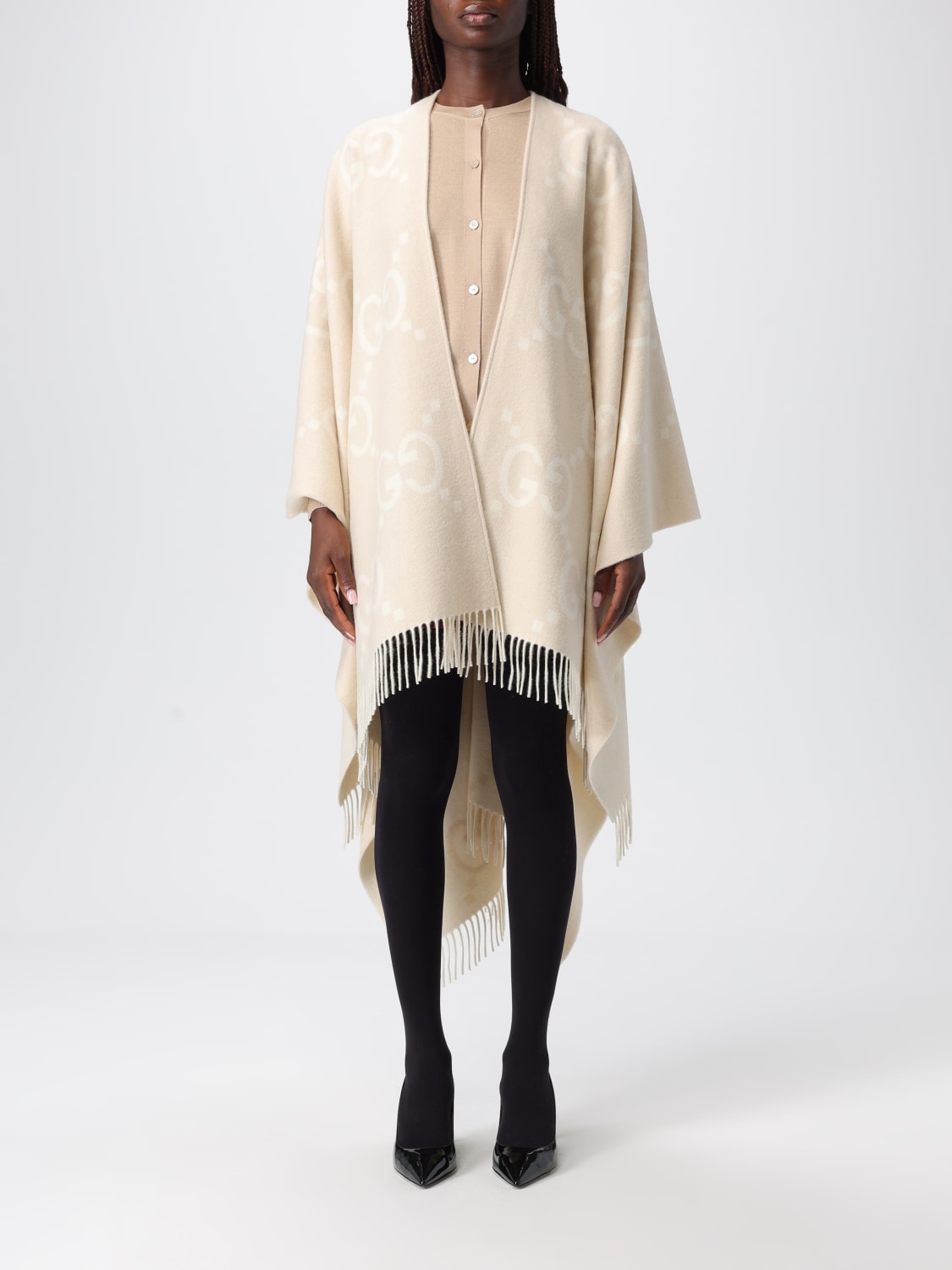 GUCCI COAT: Coat woman Gucci, Camel - Img 1