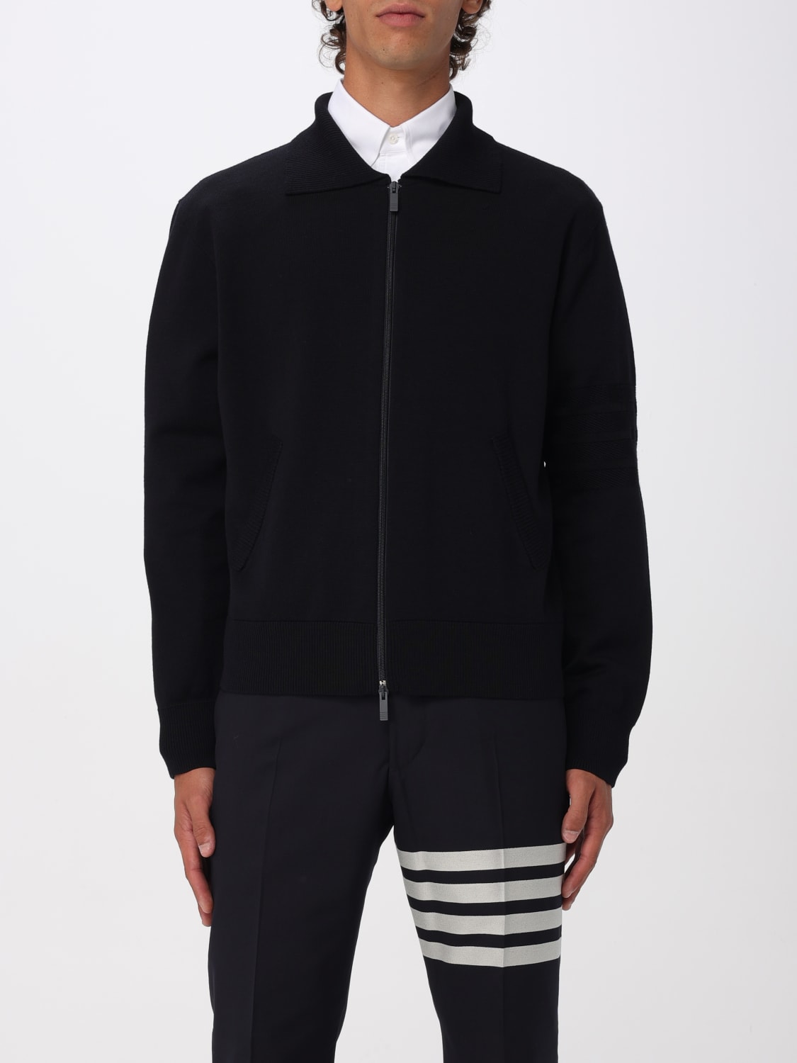 THOM BROWNE SWEATER: Sweater men Thom Browne, Navy - Img 1