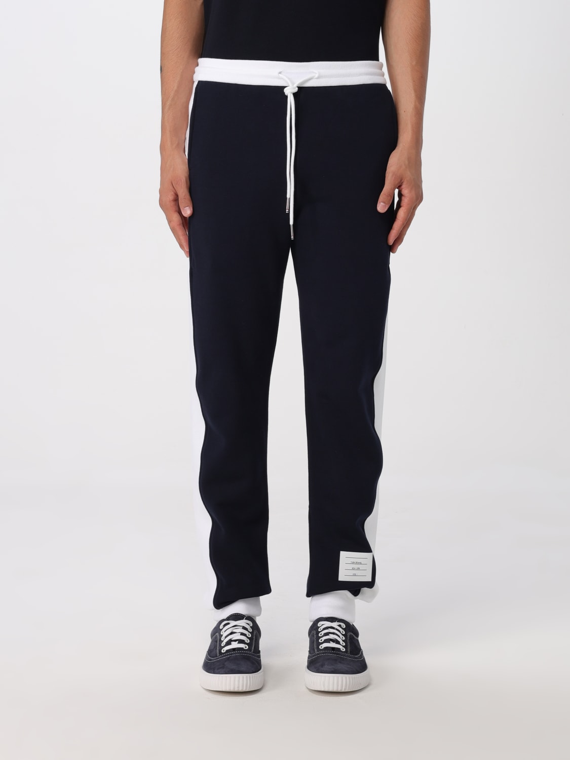 THOM BROWNE PANTS: Pants men Thom Browne, Navy - Img 1