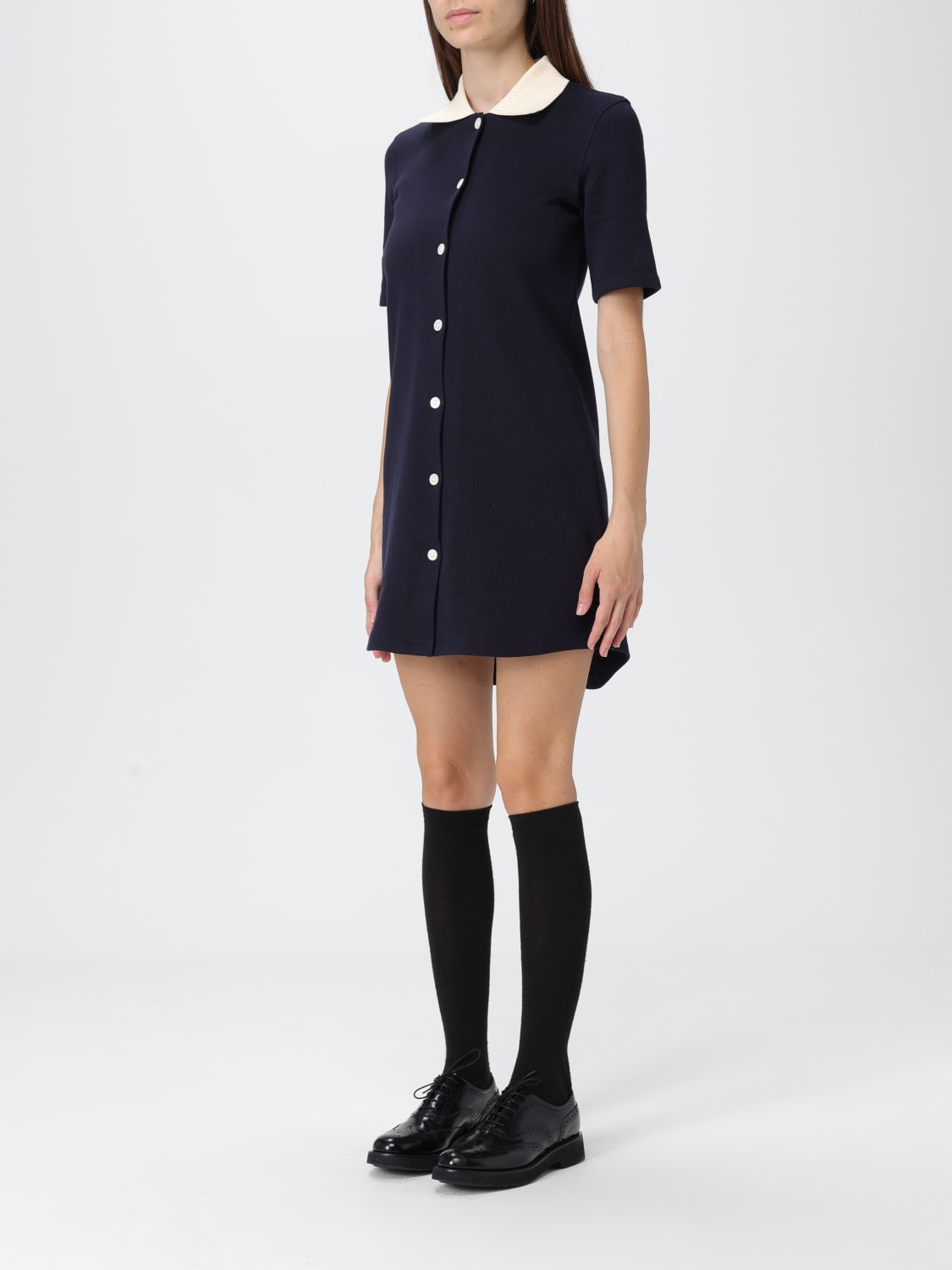 THOM BROWNE ROBE: Robes femme Thom Browne, Bleu Marine - Img 3