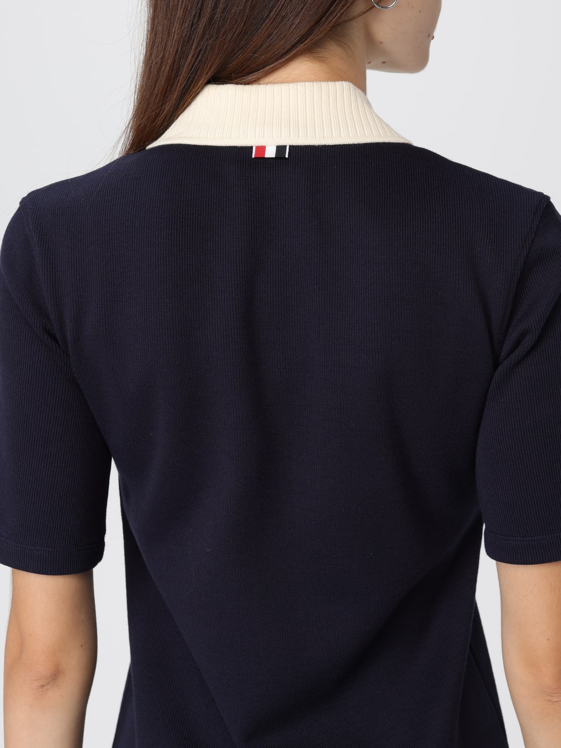 THOM BROWNE ROBE: Robes femme Thom Browne, Bleu Marine - Img 4