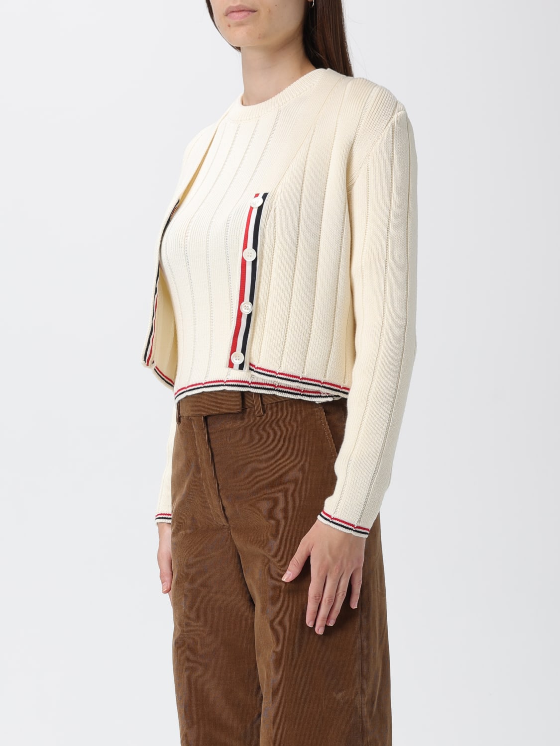 THOM BROWNE SWEATER: Sweater woman Thom Browne, White - Img 4