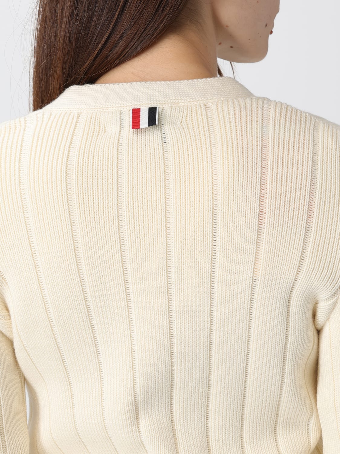 THOM BROWNE SWEATER: Sweater woman Thom Browne, White - Img 5