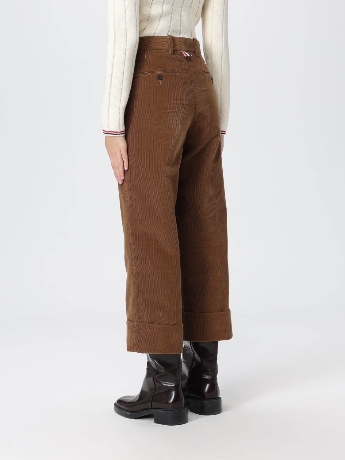 THOM BROWNE PANTS: Pants woman Thom Browne, Brown - Img 3