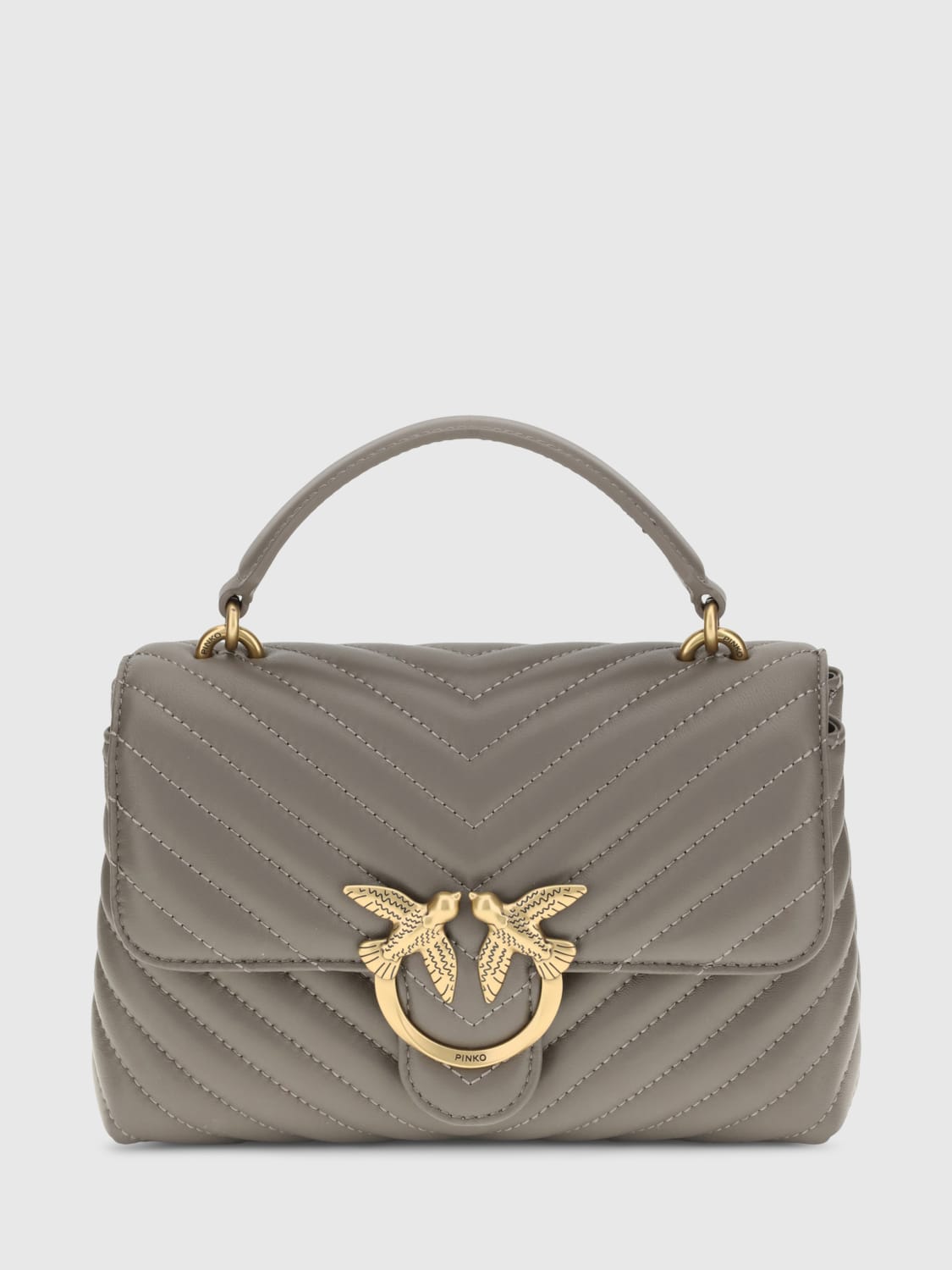 PINKO MINI SAC: Sac porté main femme Pinko, Gris - Img 1