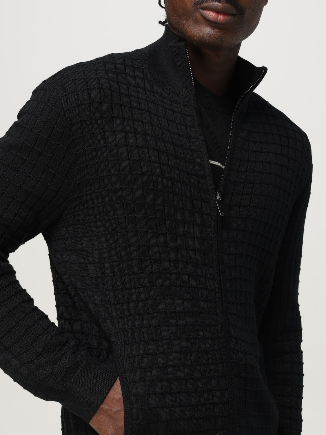 EMPORIO ARMANI SWEATER: Cardigan men Emporio Armani, Black - Img 4