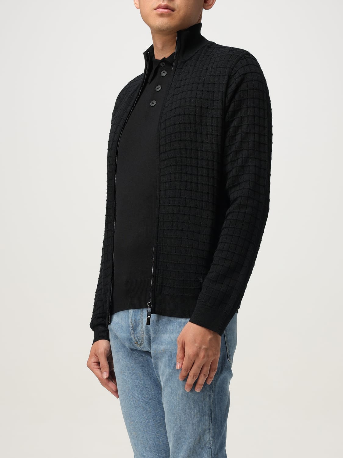 EMPORIO ARMANI SWEATER: Cardigan men Emporio Armani, Blue - Img 3
