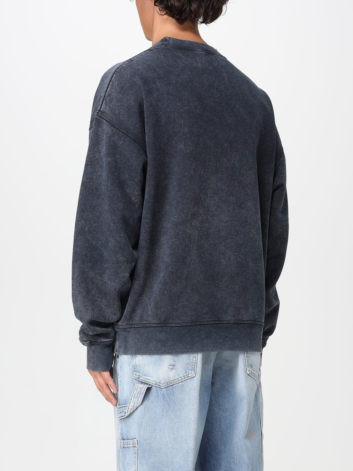 DSQUARED2 FELPA: Felpa a girocollo in cotone usurato Dsquared2, Grafite - Img 2