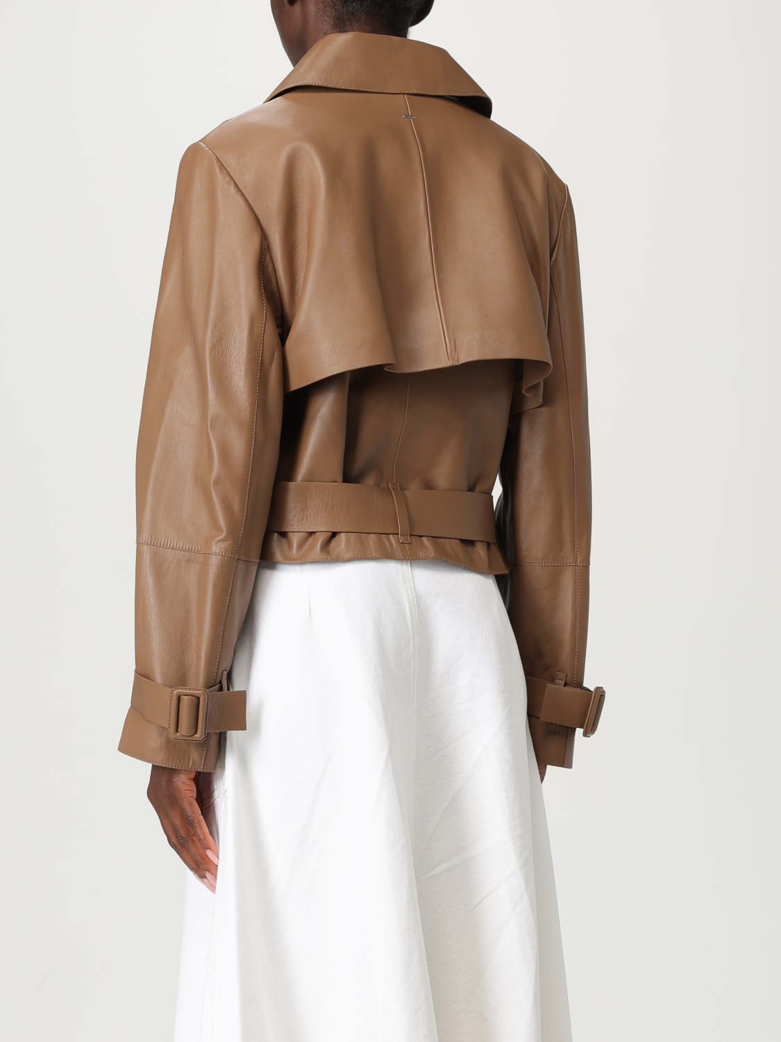 BOSS JACKET: Coat woman Boss, Brown - Img 3