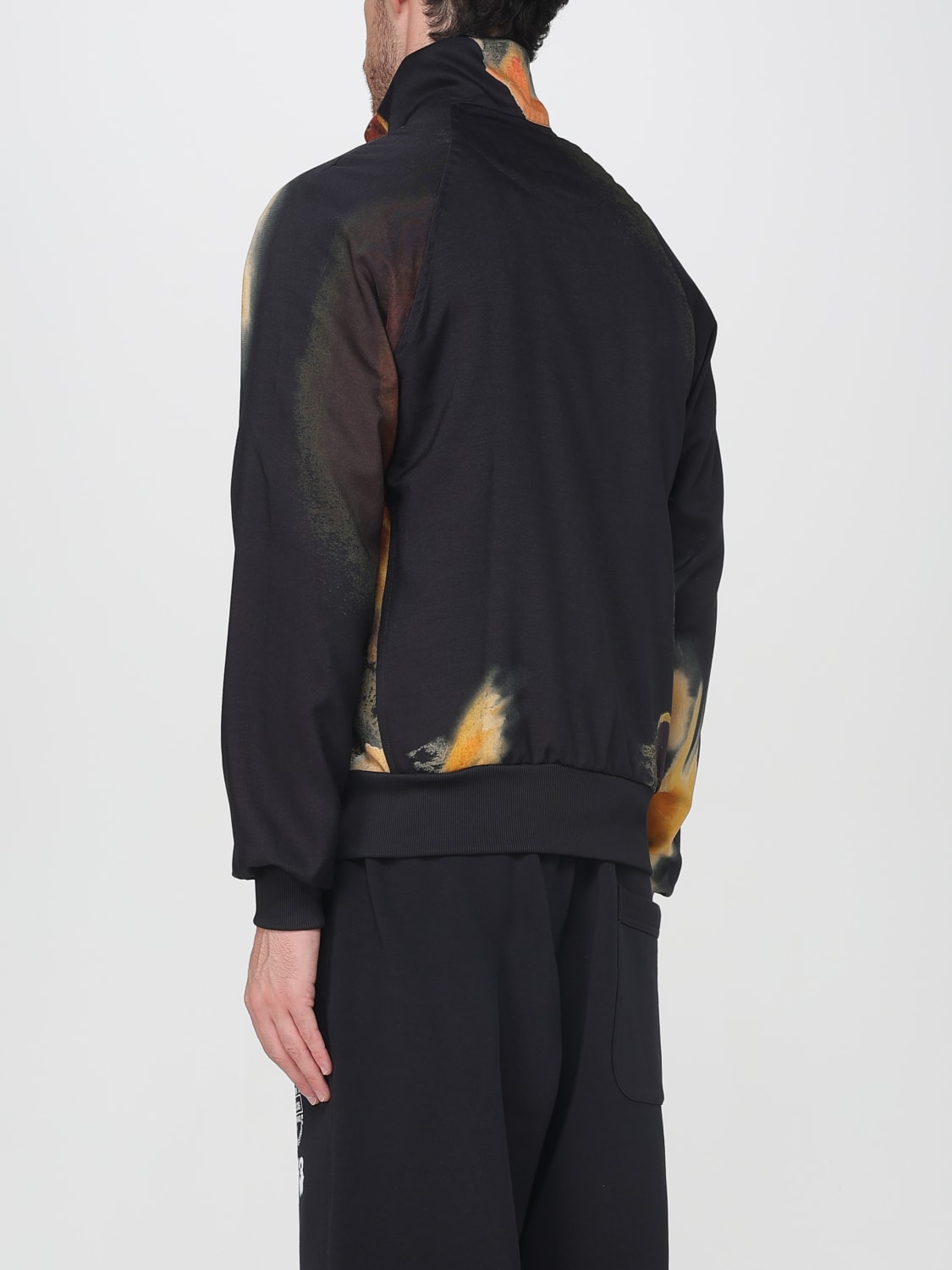 Y-3 FELPA: Felpa con zip in poliestere stampata Y-3, Nero - Img 3