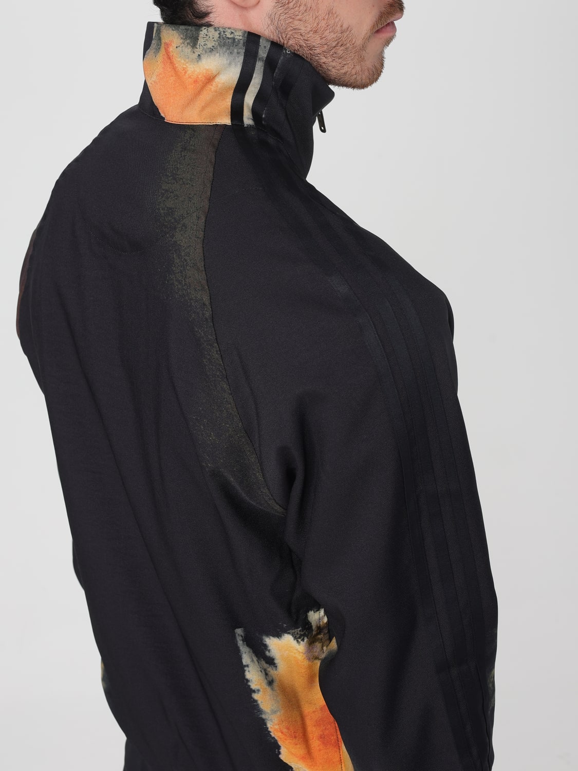 Y-3 FELPA: Felpa con zip in poliestere stampata Y-3, Nero - Img 5