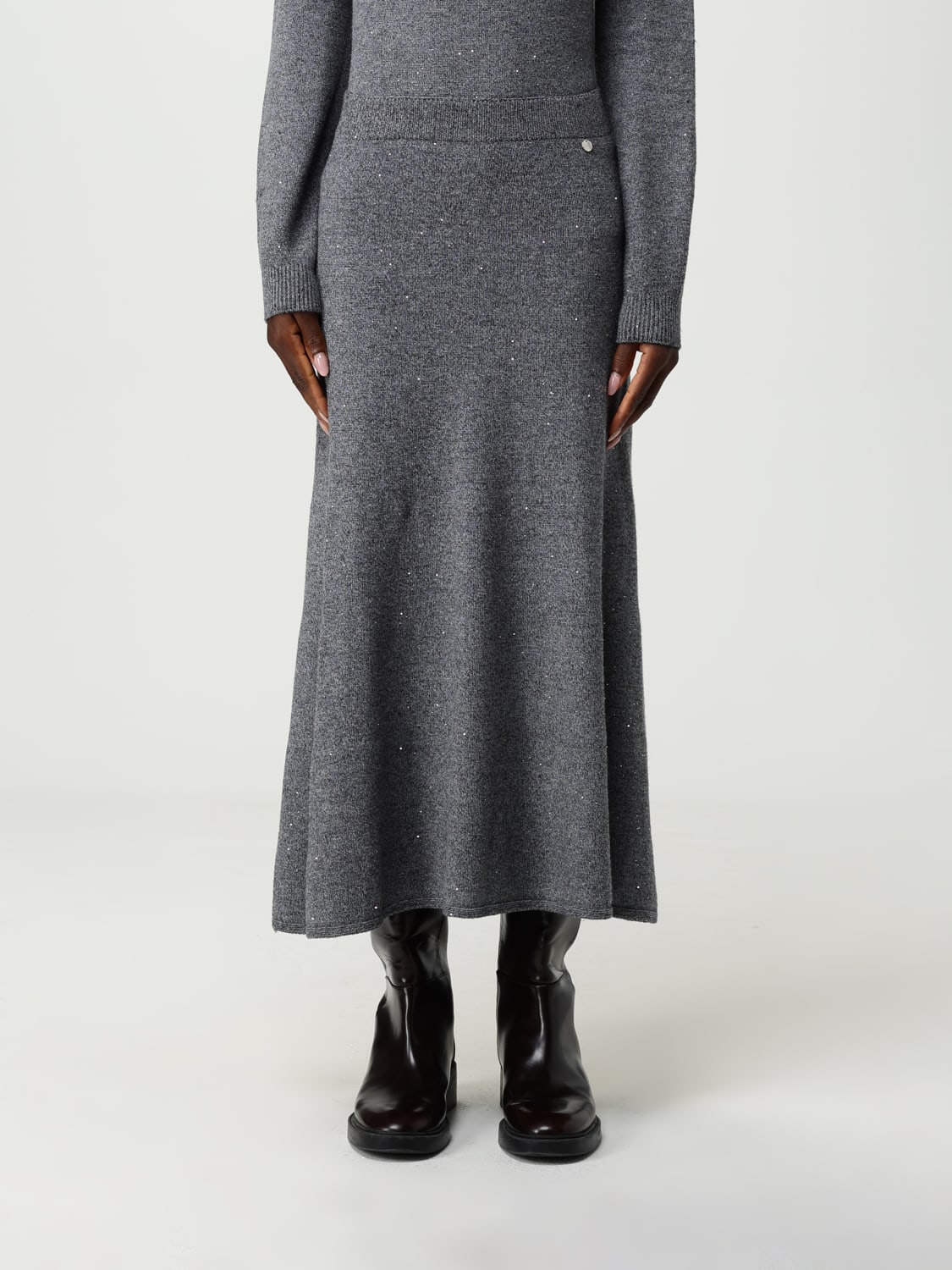 LIU JO SKIRT: Skirt woman Liu Jo, Grey - Img 1