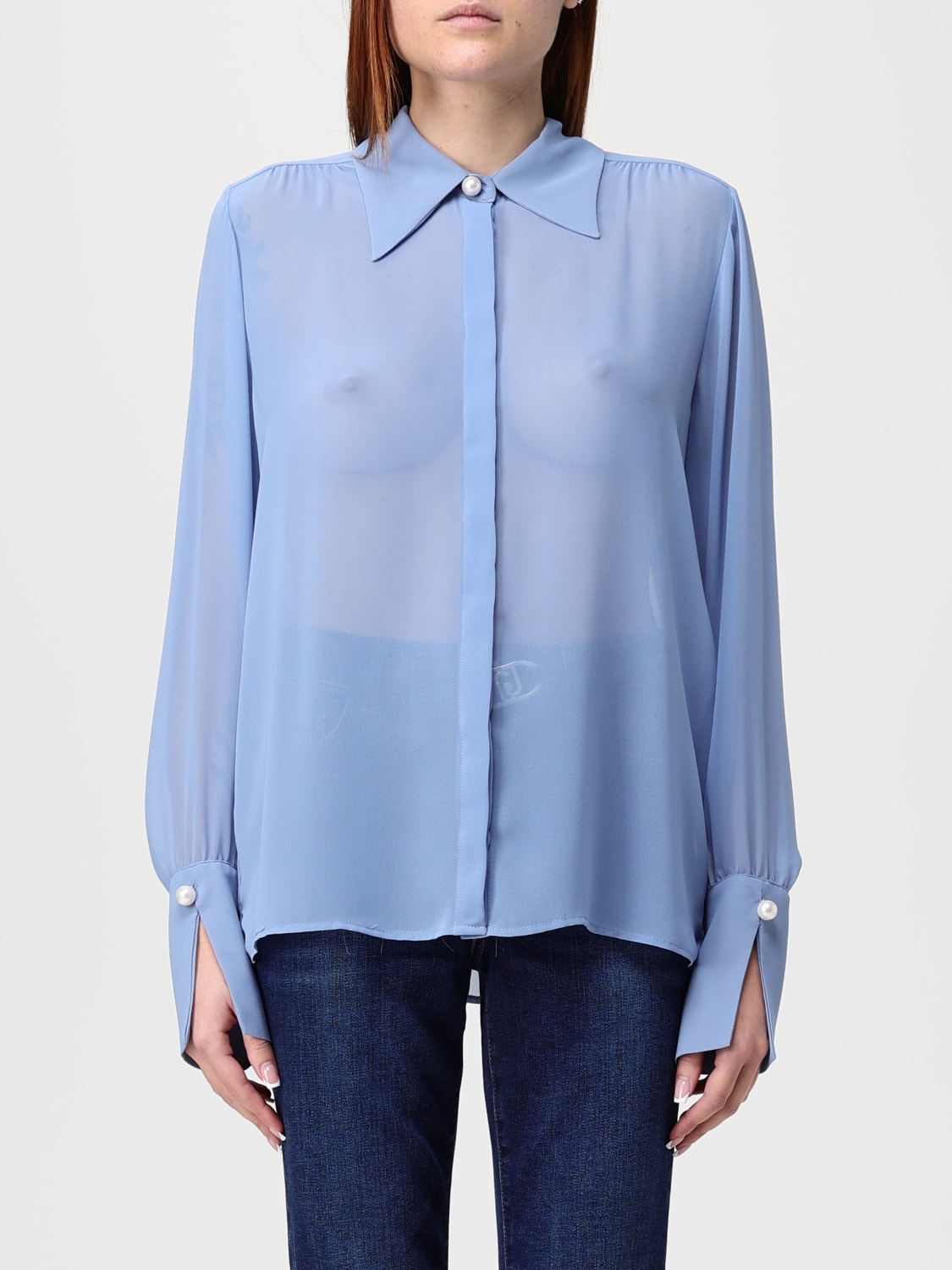 LIU JO CAMISA: Top mujer Liu Jo, Azul Oscuro - Img 1