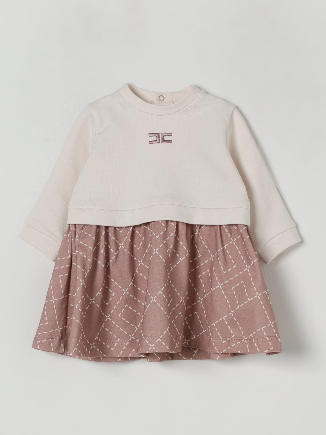 ELISABETTA FRANCHI LA MIA BAMBINA ROMPER: Romper kids Elisabetta Franchi La Mia Bambina, Yellow Cream - Img 1