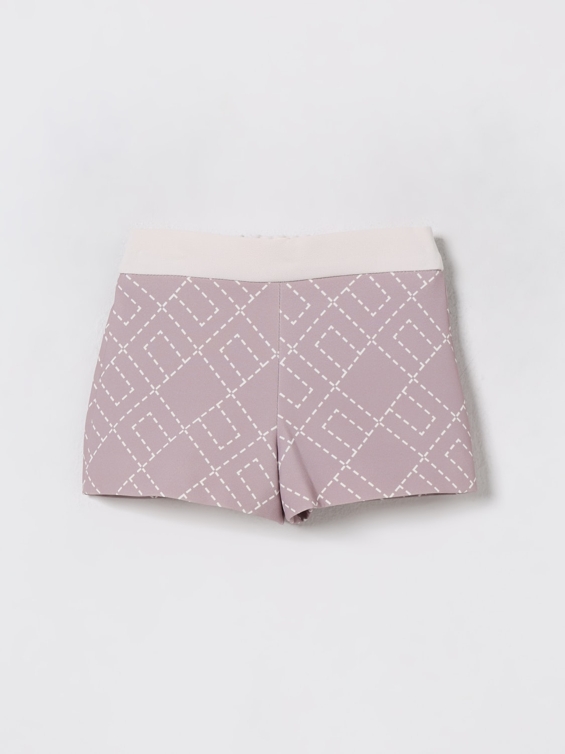 ELISABETTA FRANCHI LA MIA BAMBINA SHORT: Pantalon enfant Elisabetta Franchi La Mia Bambina, Lait - Img 1
