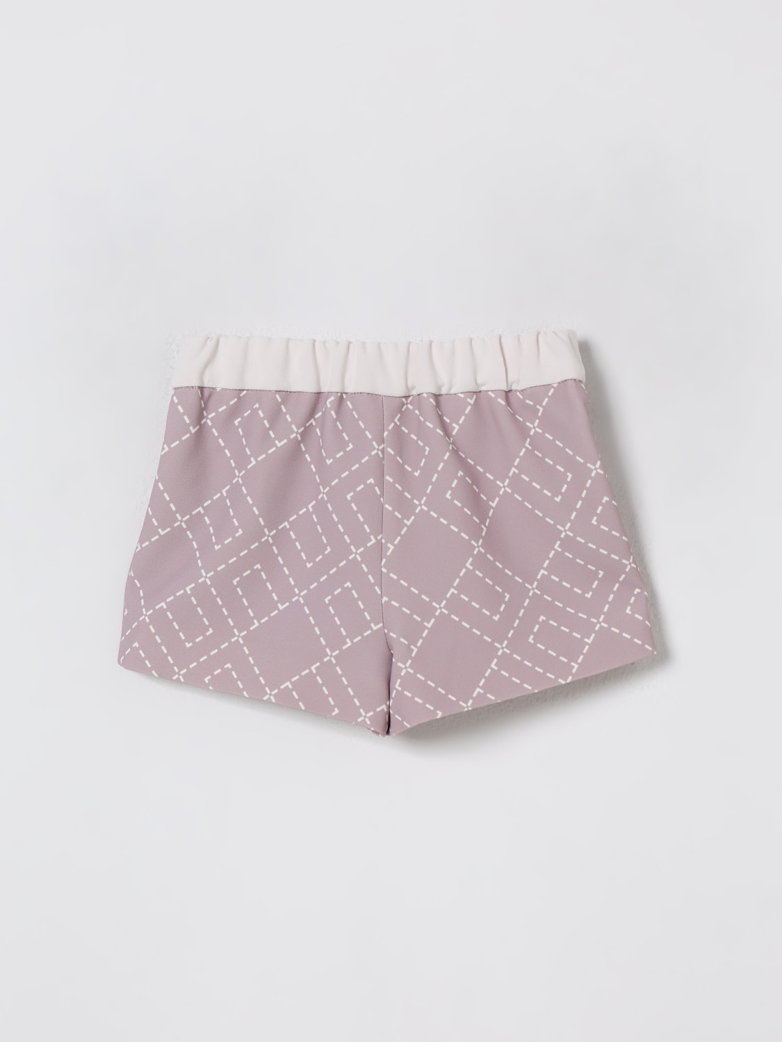 ELISABETTA FRANCHI LA MIA BAMBINA SHORT: Pantalon enfant Elisabetta Franchi La Mia Bambina, Lait - Img 2