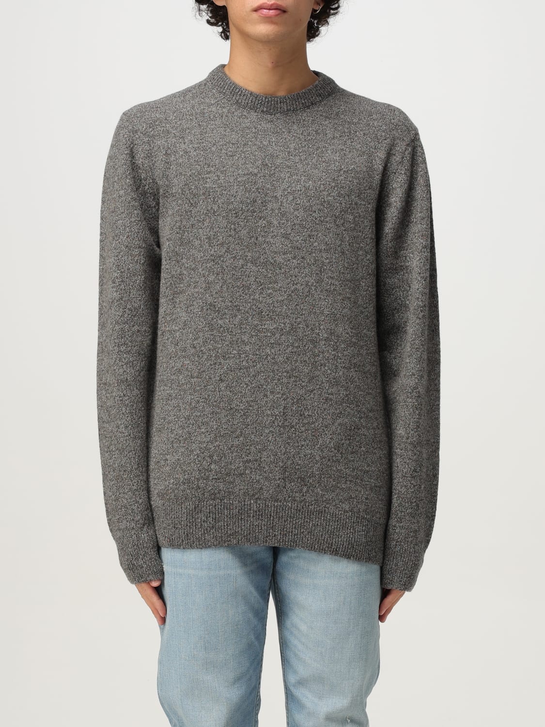 BARBOUR MAGLIA: Maglia a girocollo in misto lana Barbour, Marrone - Img 1