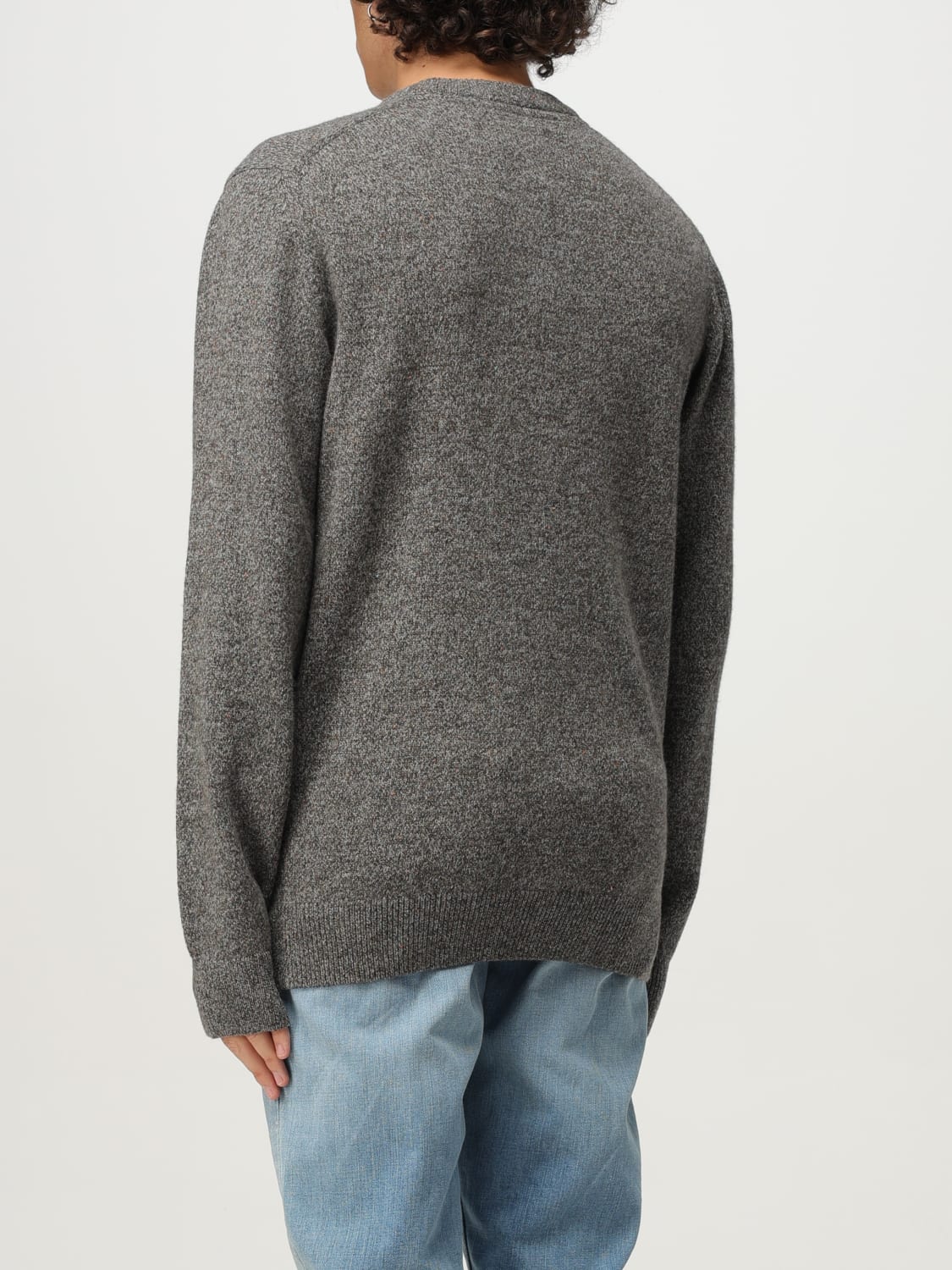 BARBOUR MAGLIA: Maglia a girocollo in misto lana Barbour, Marrone - Img 2