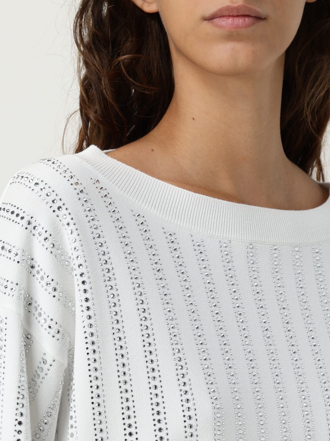 LIU JO SWEATER: Sweater woman Liu Jo, White - Img 3