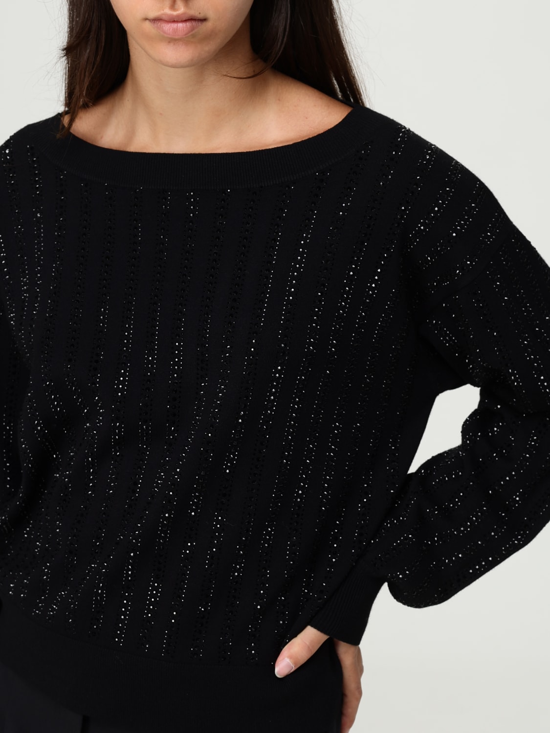 LIU JO PULLOVER: Pullover damen Liu Jo, Schwarz - Img 3