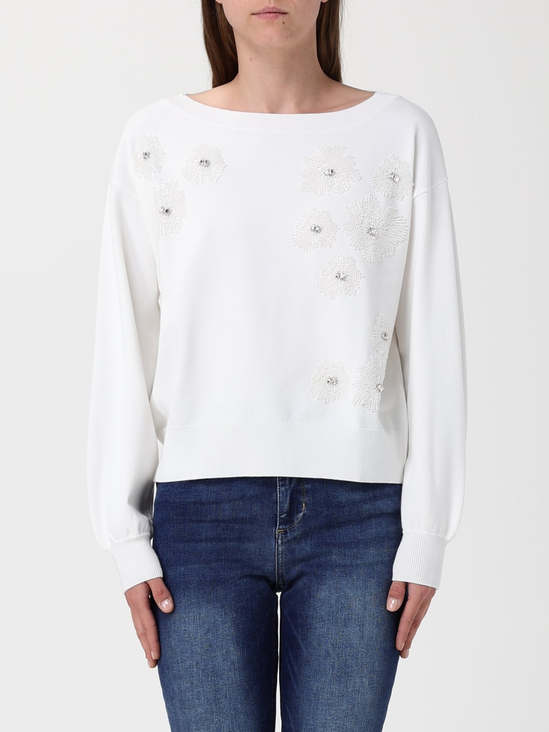 LIU JO PULLOVER: Pullover damen Liu Jo, Weiss 1 - Img 1