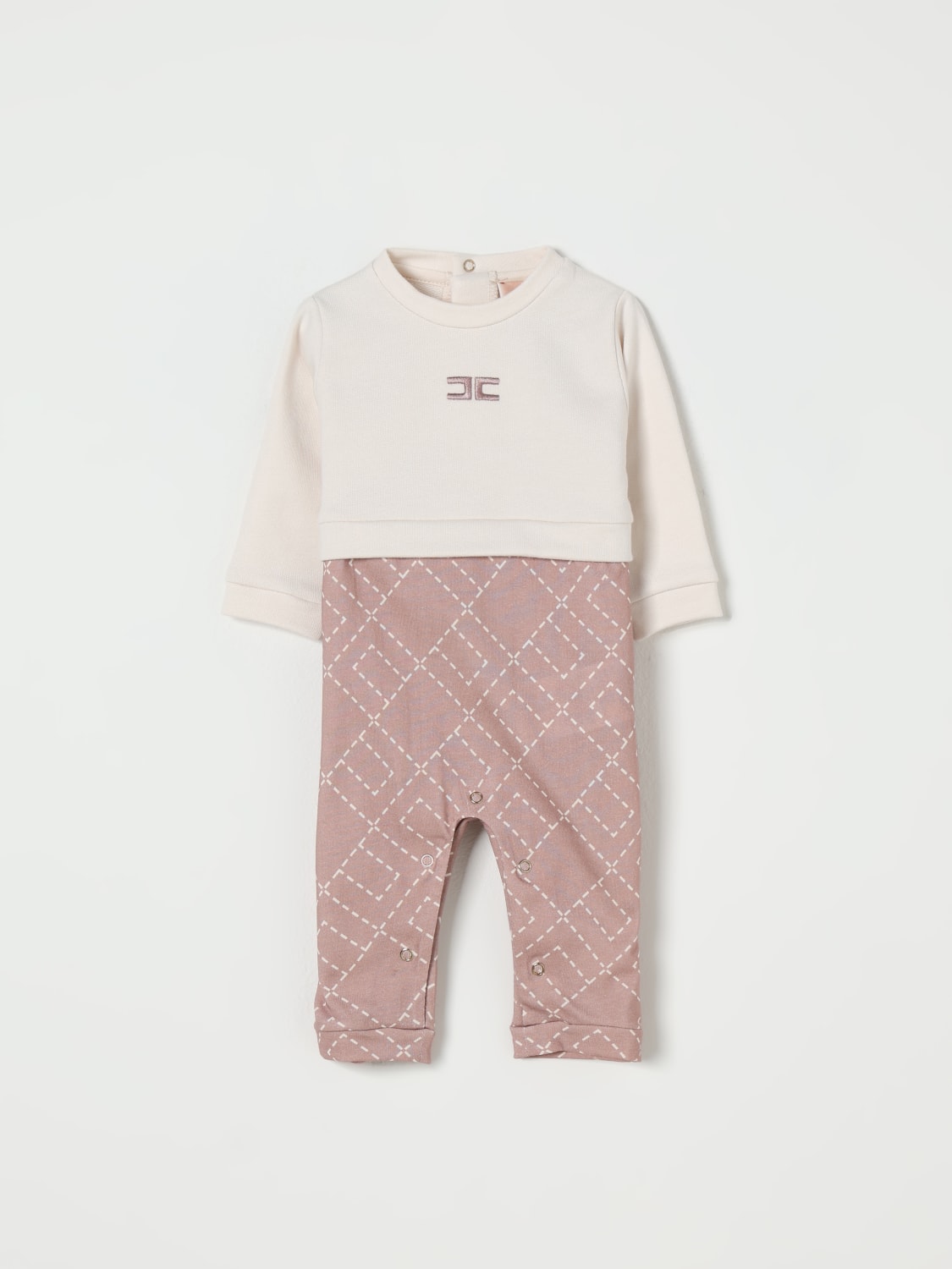 ELISABETTA FRANCHI LA MIA BAMBINA MONO: Monopiezas niños Elisabetta Franchi La Mia Bambina, Leche - Img 1