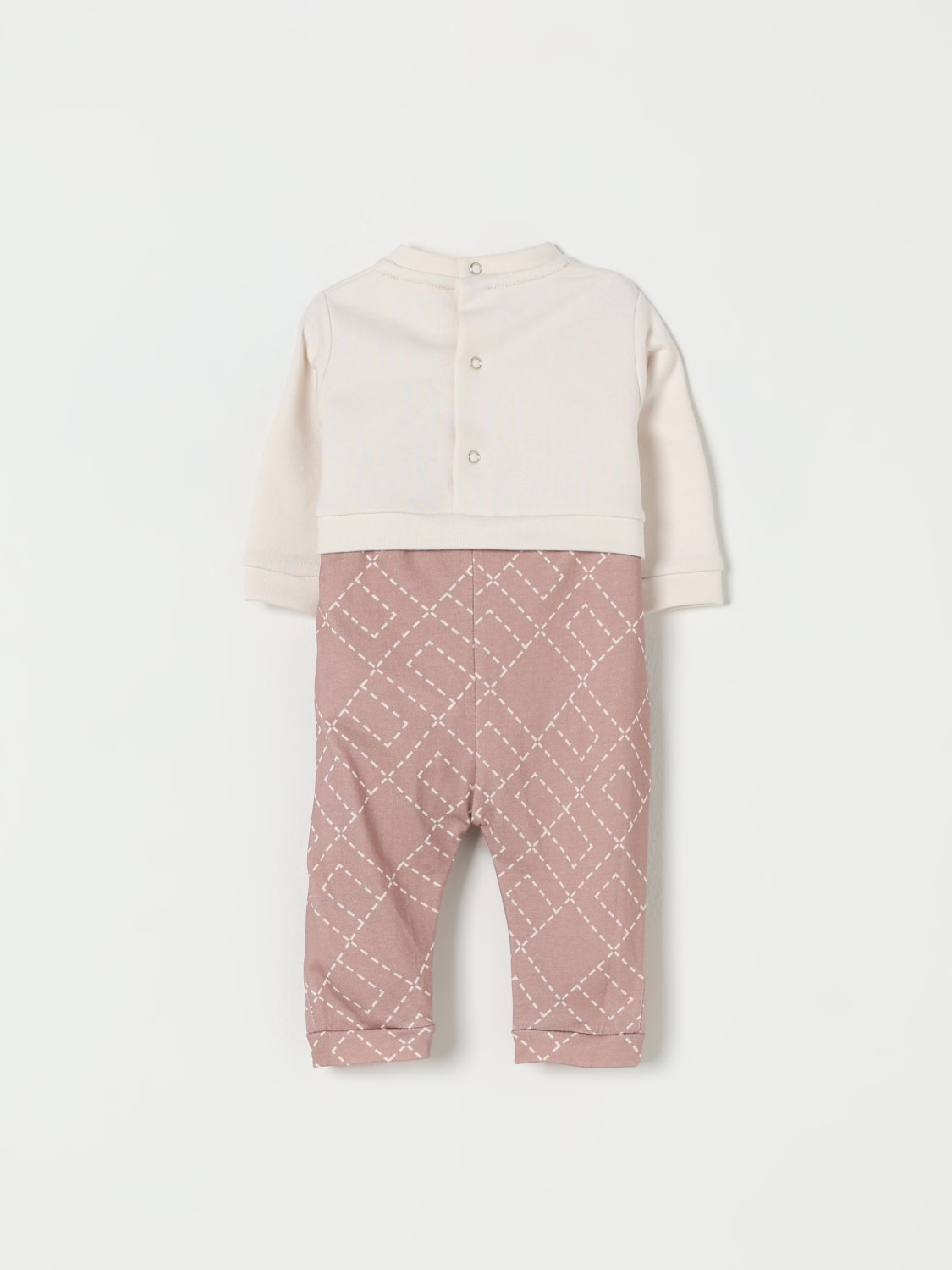 ELISABETTA FRANCHI LA MIA BAMBINA MONO: Monopiezas niños Elisabetta Franchi La Mia Bambina, Leche - Img 2