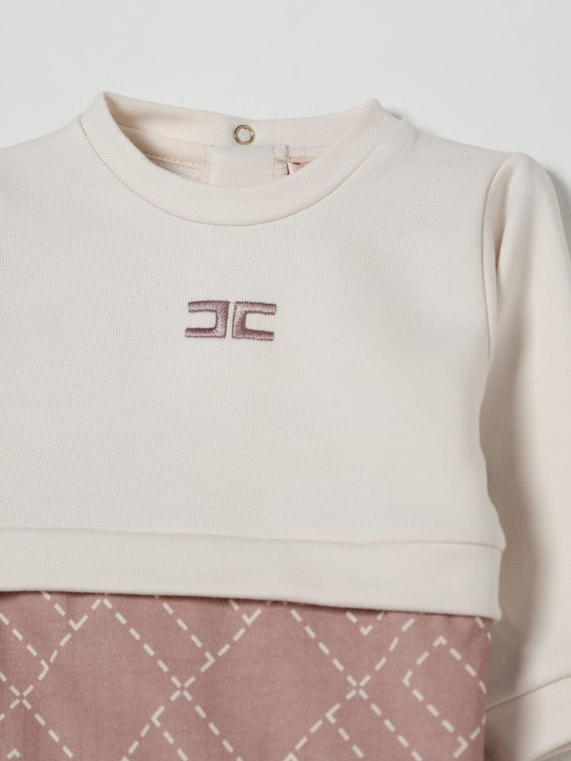 ELISABETTA FRANCHI LA MIA BAMBINA MONO: Monopiezas niños Elisabetta Franchi La Mia Bambina, Leche - Img 3