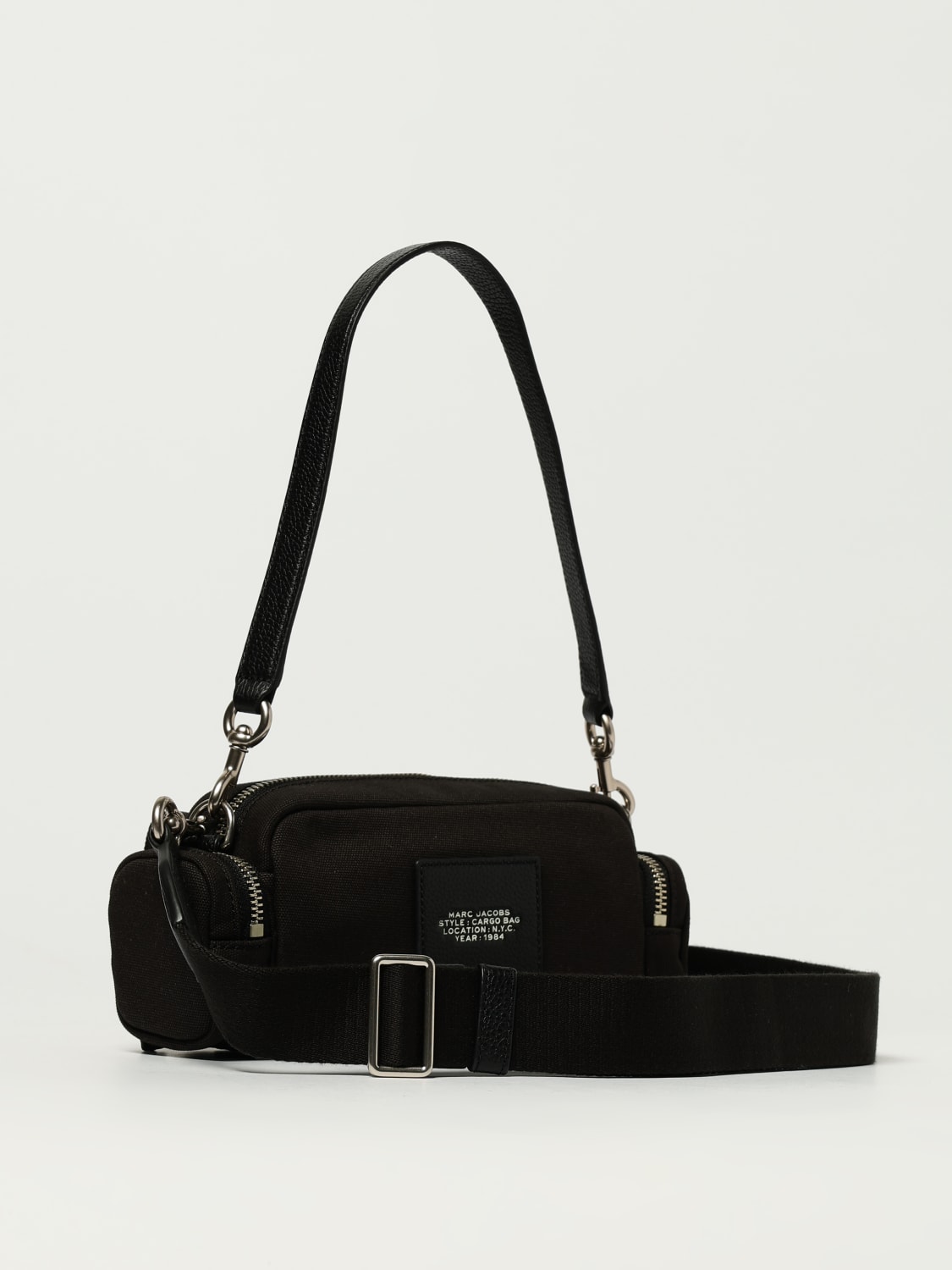 MARC JACOBS BORSA A SPALLA: Borse a spalla The Cargo canvas Marc Jacobs, Nero - Img 2