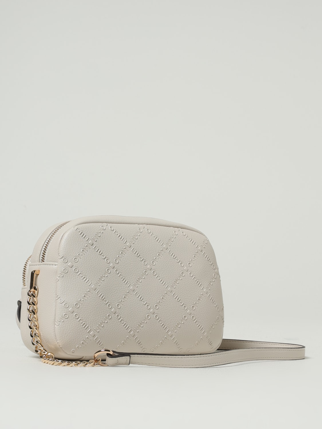 LIU JO BORSA MINI: Borsa Liu Jo in pelle sintetica a grana con logo goffrato , Bianco - Img 2