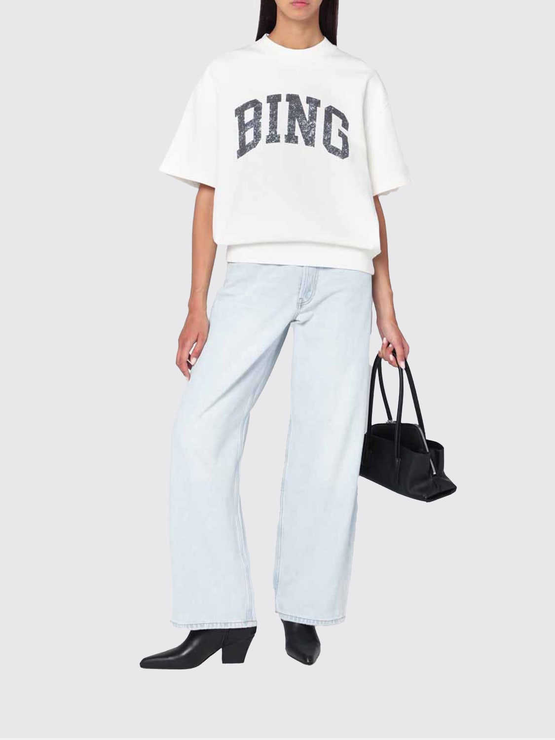ANINE BING T-SHIRT: Sweatshirt woman Anine Bing, White - Img 2