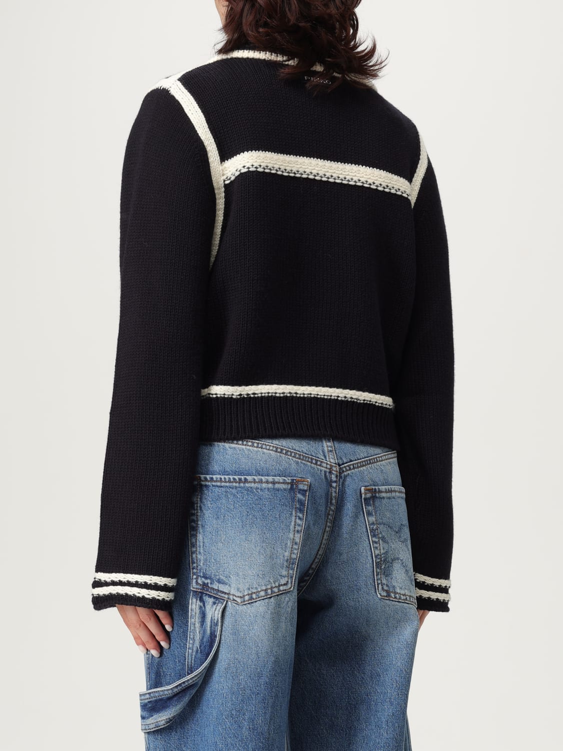 PINKO JERSEY: Jersey mujer Pinko, Azul Oscuro - Img 2