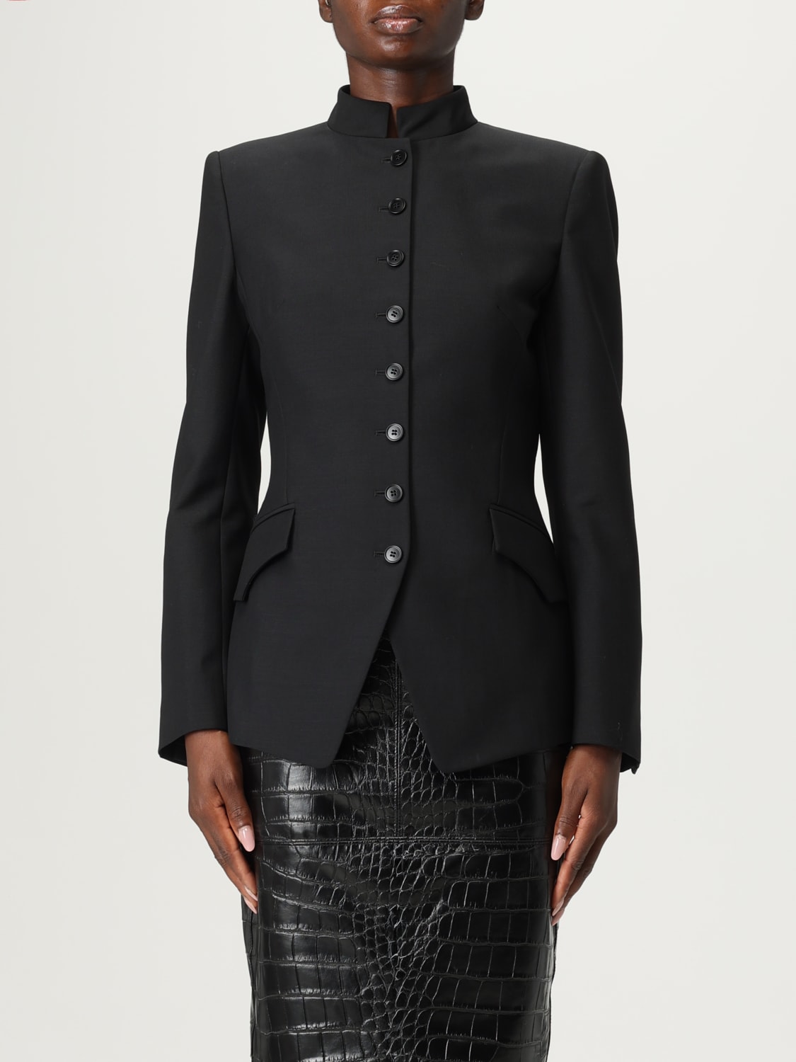MCQUEEN JACKET: Jacket woman McQueen, Black - Img 1
