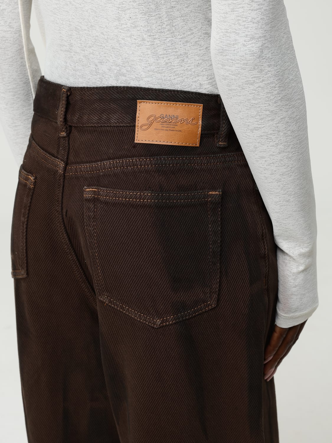 GANNI JEANS: Jeans damen Ganni, Beige - Img 4