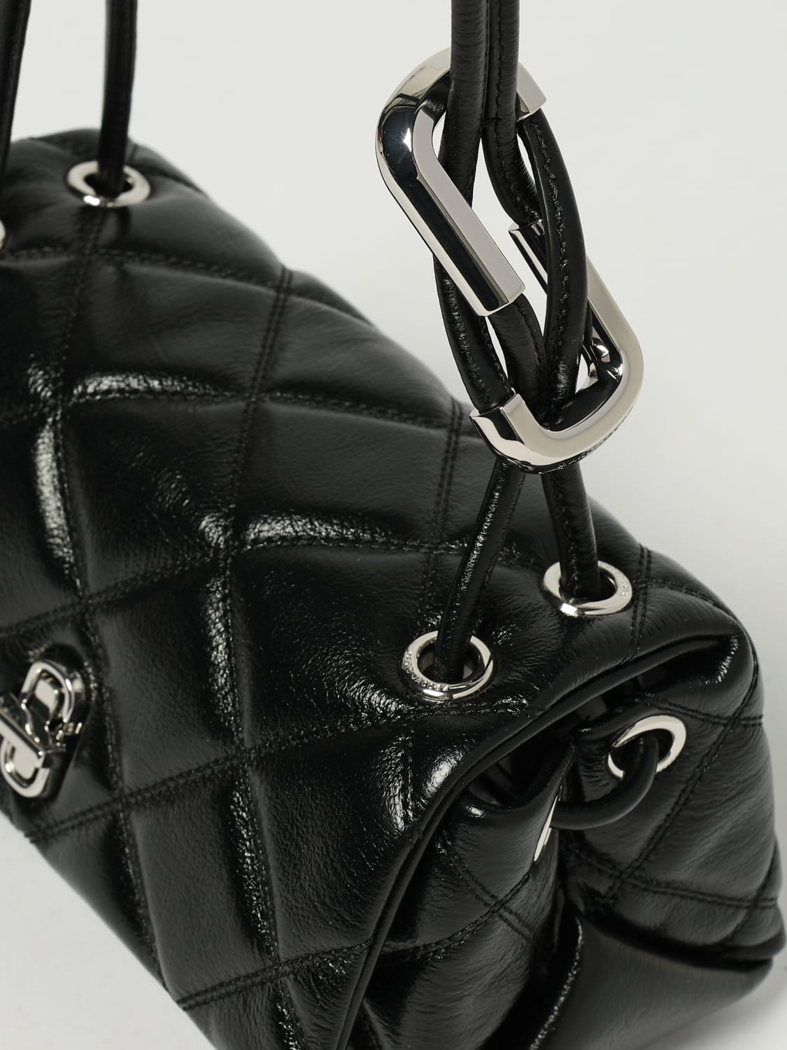 MARC JACOBS BORSA A SPALLA: Borsa The Dual Marc Jacobs in pelle trapuntato, Nero - Img 3
