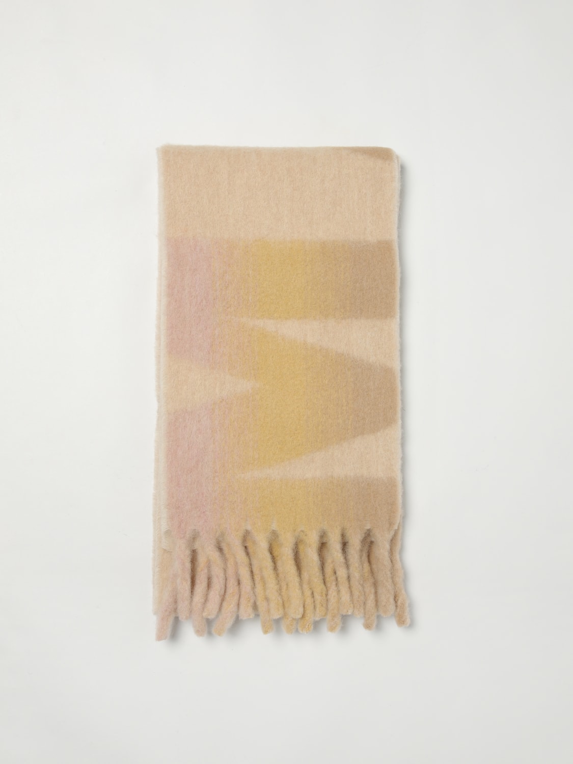 ISABEL MARANT ETOILE SCIARPA: Sciarpa Isabel Marant Etoile in misto lana con macro logo , Beige - Img 1