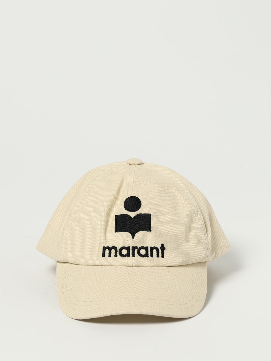 ISABEL MARANT ETOILE CAPPELLO: Cappello Tyron Isabel Marant Etoile in cotone con logo ricamato , Ecru - Img 2