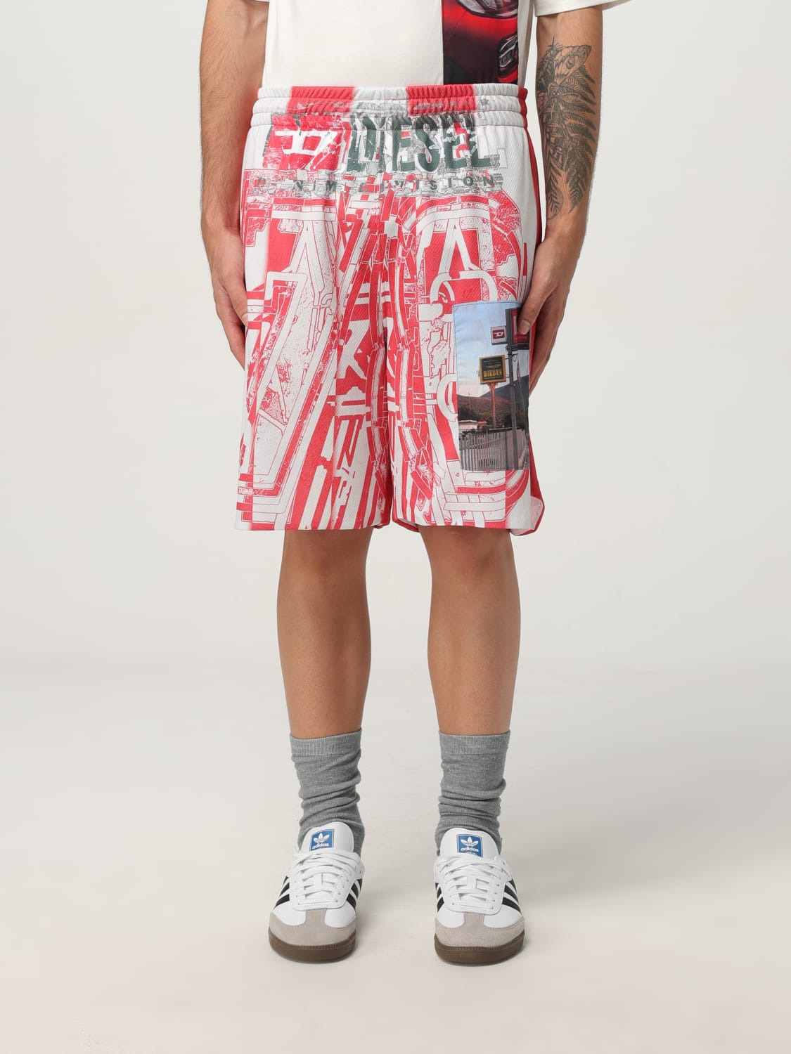 DIESEL SHORTS: Short men Diesel, Red - Img 1