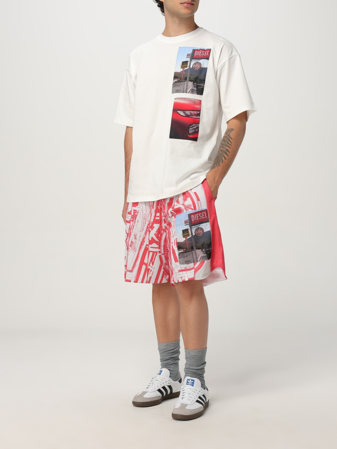 DIESEL SHORTS: Short men Diesel, Red - Img 2