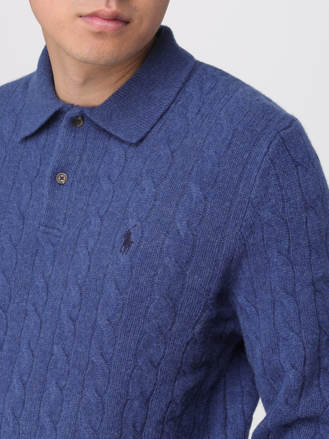 POLO RALPH LAUREN POLO衫: 毛衣 男士 Polo Ralph Lauren, 蓝色 - Img 3