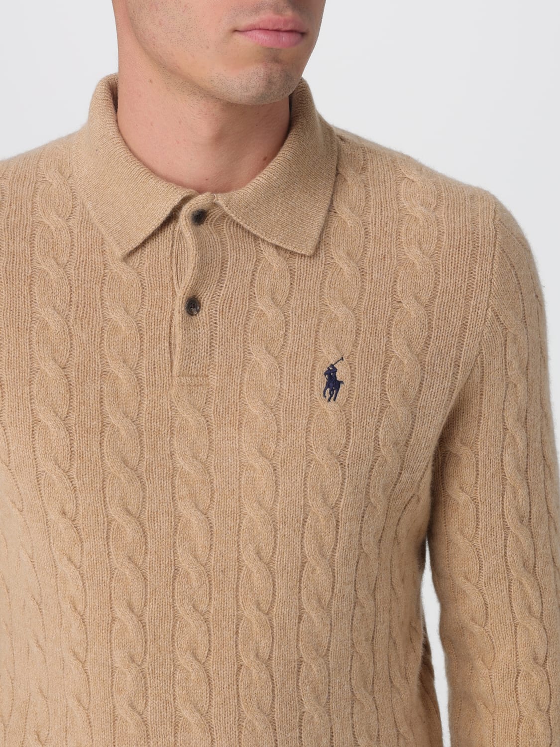 POLO RALPH LAUREN POLO SHIRT: Sweater men Polo Ralph Lauren, Beige - Img 3