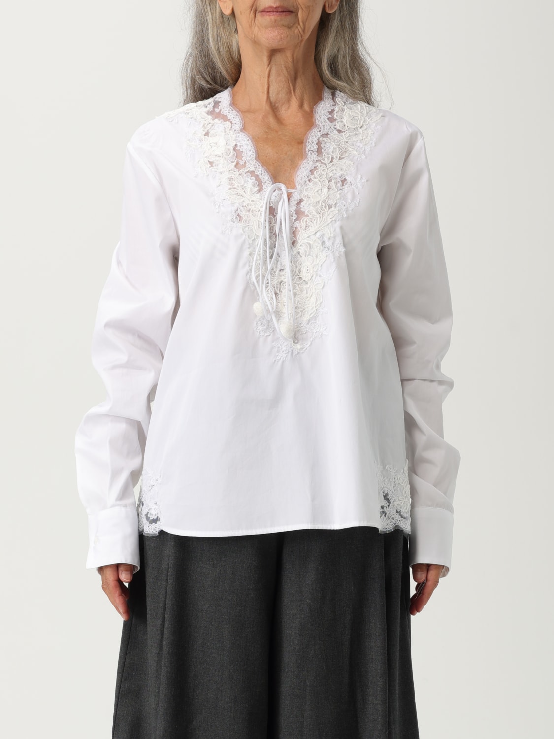 ERMANNO SCERVINO TOP: Shirt woman Ermanno Scervino, White - Img 3
