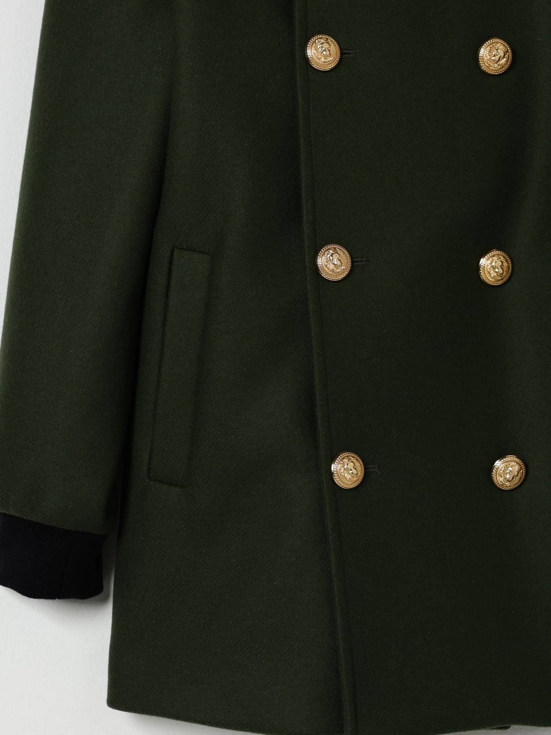 BALMAIN COAT: Coat kids Balmain, Green - Img 3