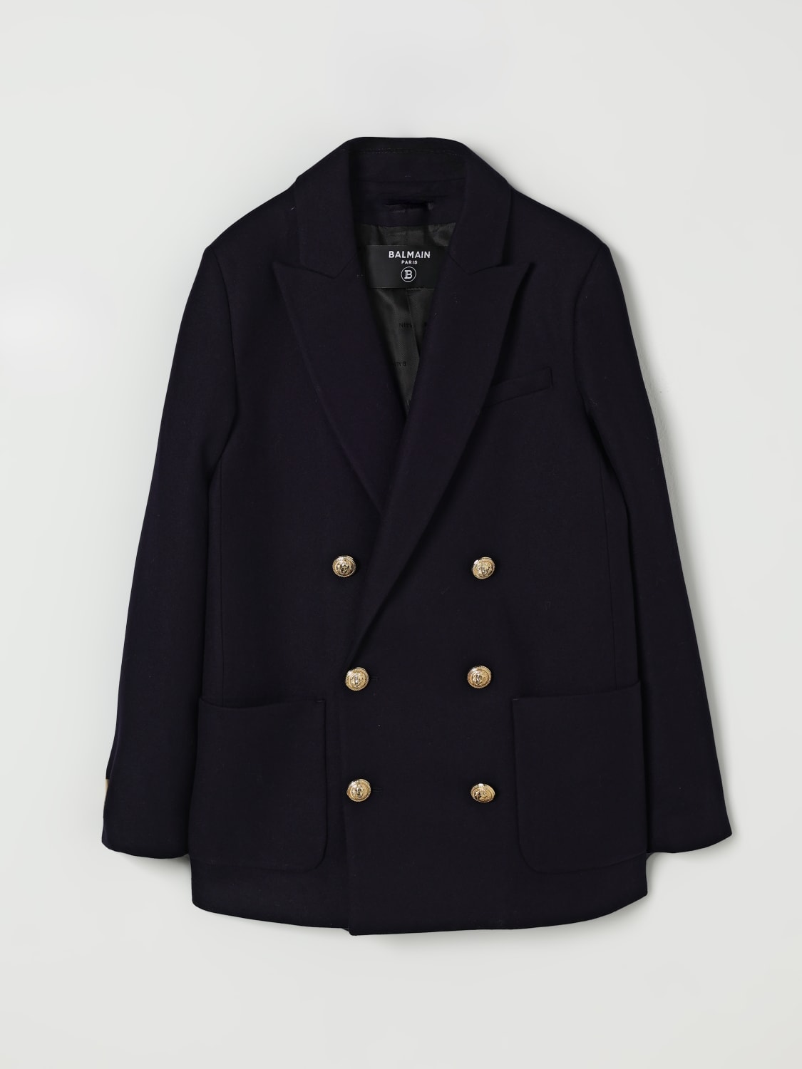 BALMAIN COAT: Jacket kids Balmain, Blue - Img 1