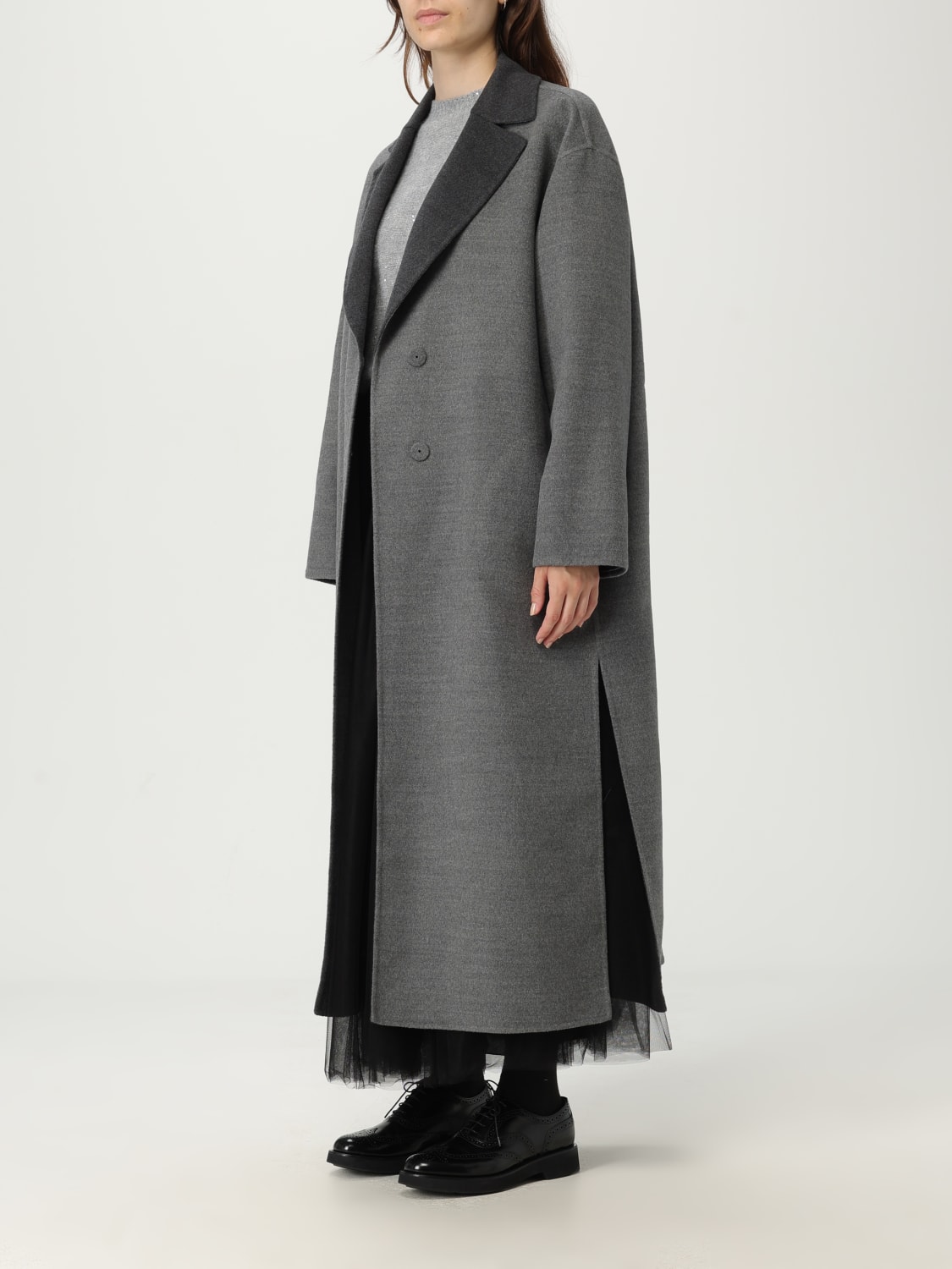 FABIANA FILIPPI ABRIGO: Abrigo mujer Fabiana Filippi, Gris - Img 4